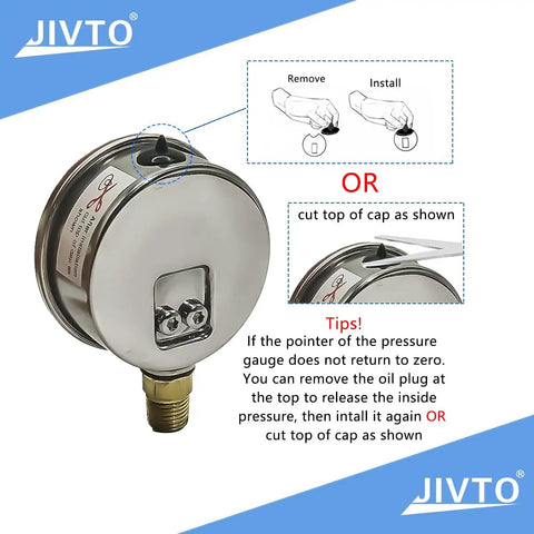 Glycerin Filled 2 Inch Dial Pressure Gauge Dual Scale 0 To 160 Psi Bar Kpa With Brass One Quarter Inch Npt Connection Lower Mount