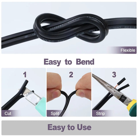 Low Voltage Landscape Lighting Wire 12 Gauge 2 Conductor Direct Burial Outdoor Cable 250 Feet 100 Percent Copper Flexible Easy Install steps image