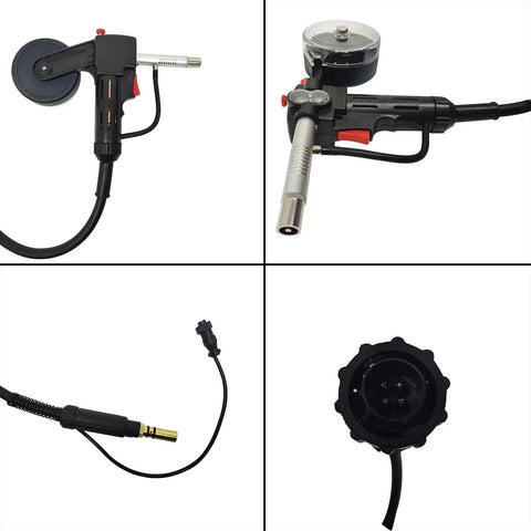 Pro Grade Aluminum Wire Welding Gun Kit For Miller Millermatic Series Spoolmate 100 with 9.8ft cable lead and 10 nozzles