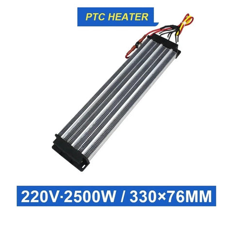 Heavy Duty Ptc Ceramic Industrial Air Heater 220V 2500W with ceramic core, 330mm length for workshops.