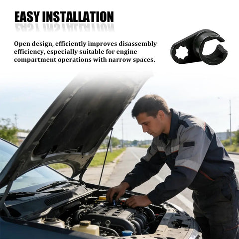 Half Inch Drive Oxygen Sensor Socket With Seven Eighths Inch Hex Offset For Easy Removal, Wire Gate Prevents Wire Damage, Carbon Steel Pro Grade Tool Built To Last, Universal Fit For Most Vehicles, For Weekend Warriors And Pros. Used in engine bay.
