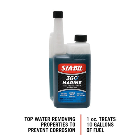 Marine Fuel System Treatment 32 Oz For Boats And Watercraft, Fuel System Cleaner And Injector Cleaner bottle front view
