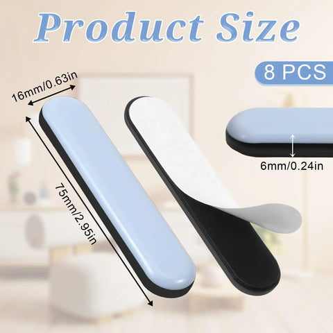 8 Pack Self Stick Furniture Sliders For Carpet Easy Moving Pads For Chairs Tables Desks Sofas Couches 75x15mm Floor Protectors