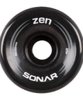 Black Zen Quad Roller Skate Wheel 32mm x 62mm 85A Durable Urethane For Rink Street Sidewalk Grippy Long Lasting