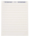 Self Laminating Polyester Laser Labels B-361B White Matte Translucent Overlam for Wire and Cable ID, sheet of labels