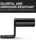 Beefy Aluminum Motorcycle Conversion Bracket With Rearview Mirror Extension Rod Mount Universal Fit For Most Cars Black