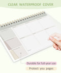 Undated Weekly To Do List Notepad 52 Large 8.5x11 Sheets Landscape Planner with clear waterproof cover