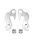 Two Pack Derailleur Hanger 6 Replacement Part For Bicycle Frames Your Go To Upgrade Compatible With Trek Gary Fisher Mongoose Schwinn And More Aluminum Alloy W230026 Includes Mounting Screws, shown with two hangers and screws