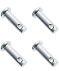 Heavy Duty Galvanized Flat Head Clevis Pins, 4 Pack, M8 x 25mm, Rust Resistant Iron Pins For Machinery, Furniture Assembly, DIY Projects, And Tough Jobs, set of four