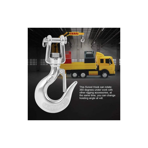 Rock Solid 304 Stainless Steel Swivel Lifting Hook Heavy Duty Up To 1000Kg showcasing 360 degree rotation for easy load hoisting.