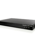 Top Tier 32 Port KVM Switch Gives Two Tech Pros Straight Shot At Server Control Sleek Rackmount Design in black.