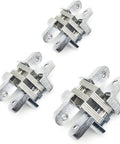 2 Pack Stainless Steel Hidden Door Hinges 180 Degree Concealed Folding Cross Hinges For Gates Doors Cabinets And Home Hardware