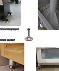 Super Solid Orange Leveling Feet With M10 Threaded Base And Non Slip Rubber Pads For Gear Stands Quick Level On Uneven Ground Heavy Duty Carbon Steel Construction used under industrial machinery and furniture.