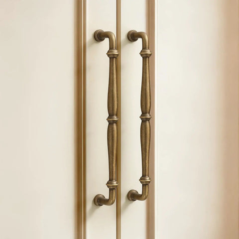 Two Pack Bronze Vintage Brass Cabinet Pulls 3.78 Inch Die Cast Hardware Handle For Kitchen Cabinets Wardrobes Drawers Dressers