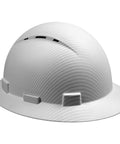 Full Brim Hard Hat With Six Point Ratchet Suspension All Day Comfort OSHA Safety Helmet Lightweight Durable HDPE Construction Hat Carbon Fiber Look Protective Gear With Accessory Slots For Men And Women