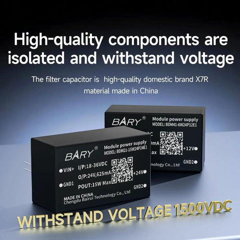 Straight Up Reliable Dc Dc Isolated Power Supply Module With Universal 9 To 36 Volt Input And 5 12 24 Volt Output for heavy duty use.
