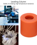 Built Like A Tank 12 Piece 3D Printer Heat Bed Leveling Kit With 16mm Silicone Columns and Knockout Durable Hot Bed Mounts For Smooth Printing On Ender 3 Cr6 Printers, showing orange silicone leveling column.