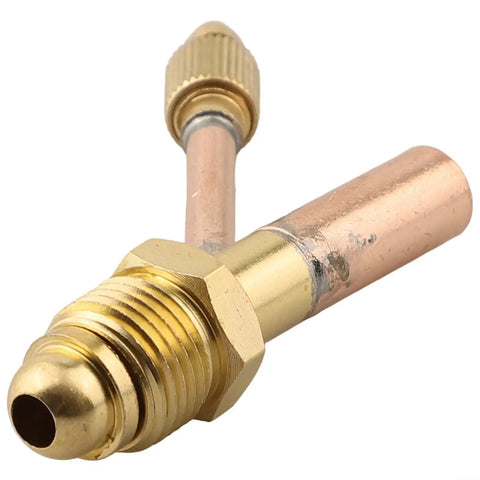 Heavy Duty Copper Tig Torch Quick Connectors For Water Cooled Welding Machines Including Male Cable Gas Separator Adapter Fits Wp9 Wp17 Wp26 Models is a brass and copper connector, showing its detailed construction.