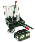 Heavy Duty Machinery Mover Kit With A Rock Solid 8 Ton Capacity And Neoprene Padded Top Plate Including Four Smooth Rollers twin steering handles and locking steel case.
