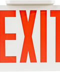 LED Exit Signs With Emergency Lights Double Sided Adjustable Emergency Combo Light With Backup Battery Built Tough Hard Wired