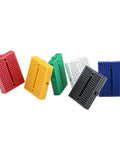 Six Color 170 Tie Point Mini Breadboard Kit For Arduino Proto Shield Distribution Blocks standing in vibrant colors