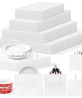 500 Pack Dish Packing Supplies With Foam Wrap Pouches And Sheets For Moving Dope Set Of Assorted Sizes 16x12 12x12 12x7.9 8x8 Plus Flat Foam Sheets And Fragile Stickers For Easy Safe Dish Transport showing stacked foam sheets, foam pouches, fragile stickers, and a bowl for safe transport.