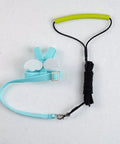 Blue medium parrot bird harness leash for outdoor training adjustable flying harness with durable nylon anti chew front chain