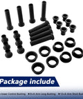 Suspension A Arm Bushing Kit For Polaris Sportsman ATV 28 Piece Upgrade Fits 1996 To 2018 Models 335 400 450 500 570 800 ETX Replacement Bushings Beefed Up Durable Performance, 28 black bushings and sleeves
