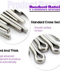 Close-up of the 340 Piece 304 Stainless Steel Cotter Pin Clip Assortment Kit showing hairpin style and smooth cross section