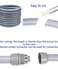 Hardcore Eighty Foot Half Inch Npt Pvc Liquid Tight Conduit Kit With Ul Certified Straight And Rotating Fittings, easy-to-cut conduit sections with a double-ended connector.