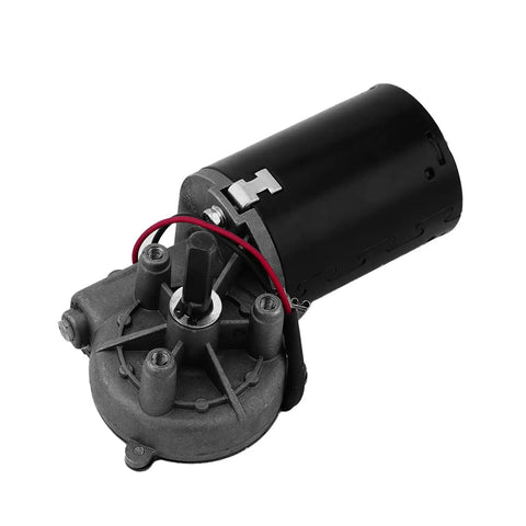 DC 24V 100RPM Reversible Worm Gear Motor High Torque Electric Gearbox With Right Shaft GW6280 close-up view