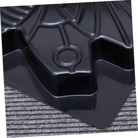 Close-up of DIY Concrete Paving Mold For Garden Paths And Patios Create Step Stones with Reusable Stepping Stone Molds Black