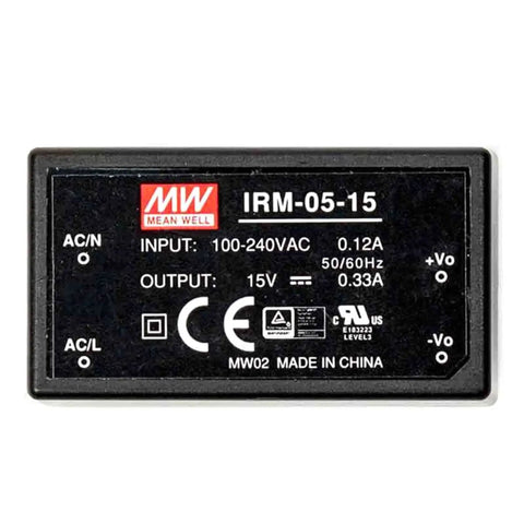 Ultra Compact 5W Single Output Pcb Mount Ac Dc Power Supply 15V With 85 To 305Vac Input showing size and specifications.