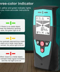 Handheld Workhorse Wall Scanner Combined With Precision Metal Detector Featuring High Contrast LCD Screen showing three-color indicator lights.