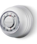 Round Heat Only Manual Thermostat Large White Easy Install Mercury Free Precise Temperature Control Plus Minus One Degree F Classic Wall Mounted Thermostat With Decorative Cover Ring