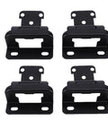 Set of four Spring Self Closing Cabinet Hinge For 1/2 Inch Overlay Framed Cabinets Matte Black Steel With Screws Quiet Close Durable
