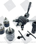 Heavy Duty Quad Head Tailstock Turret MT2 With Drill Chuck Die Holder And Live Center For Precision Machining Four Station Setup