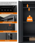 Open cabinet from Beefy Nine Piece Garage Storage Cabinet System With Rolling Chest Workbench Pegboard And Wall Cabinets