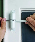 Installing Adjustable Surface Mounted Automatic Door Closer Zinc Alloy Fire Rated Stopper Hardware Kit on white door