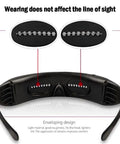 Back view of Customizable RGB LED Glasses For Parties And Raves showing inside design and nose pad