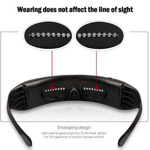 Back view of Customizable RGB LED Glasses For Parties And Raves showing inside design and nose pad