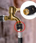 Top Tier Garden Hose Quick Connector Upgrade Kit, 3/4 Inch Male Female Fitting Adapter on brass hose faucet connection