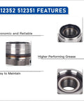 Rear Wheel Bearing Hub Assembly Pair For 2007 To 2020 Tundra DIY Friendly Beefed Up Heavy Duty Replacement With Sealed Bearings