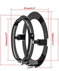 5.75 Inch Round LED Headlight Mount Bracket For Motorcycle, Heavy Duty Metal Alloy Mount With Rust Resistant Finish, Fits Most 5-3/4 Inch Headlights