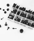 Go-To Heavy-Duty Rubber Bumper Kit For Cars And Trucks - 160-Piece Black Bumper Stopper Assortment in case
