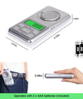 Pocket Milligram Scale With 50G Capacity And 0.001G Resolution Digital LCD Display, compact size for easy portability