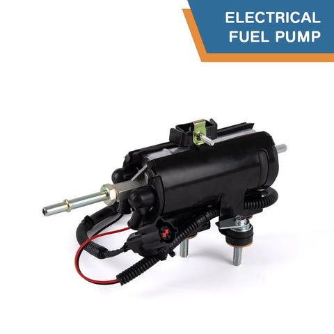 Ford Electric Fuel Pump Replacement Easy Install For E Series Econoline E-350 E-450 E-550 1998-2003, black housing close-up