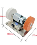 Compact Electric Bench Sander With Adjustable Speed Polisher And Knife Sharpener straight shooting copper motor, size 160 x 100 x 100 mm.
