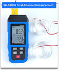 Pro Grade Digital Thermocouple Thermometer With K And J Type Probes, displaying dual-channel temperature readings.