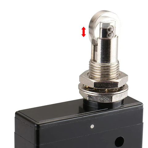 General Purpose Micro Switch With Panel Mount Roller Plunger, Screw Terminals, 0.5mm Contact Gap close-up